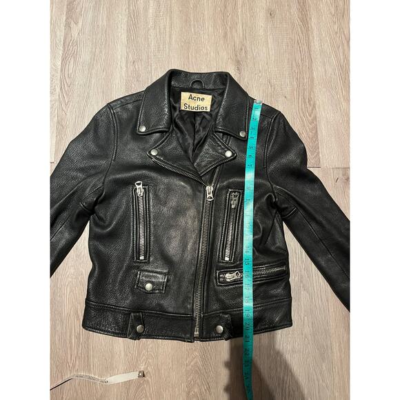 Acne Studios - Mock Leather Biker Jacket/ L / Black - Picture 9 of 9